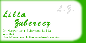 lilla zuberecz business card